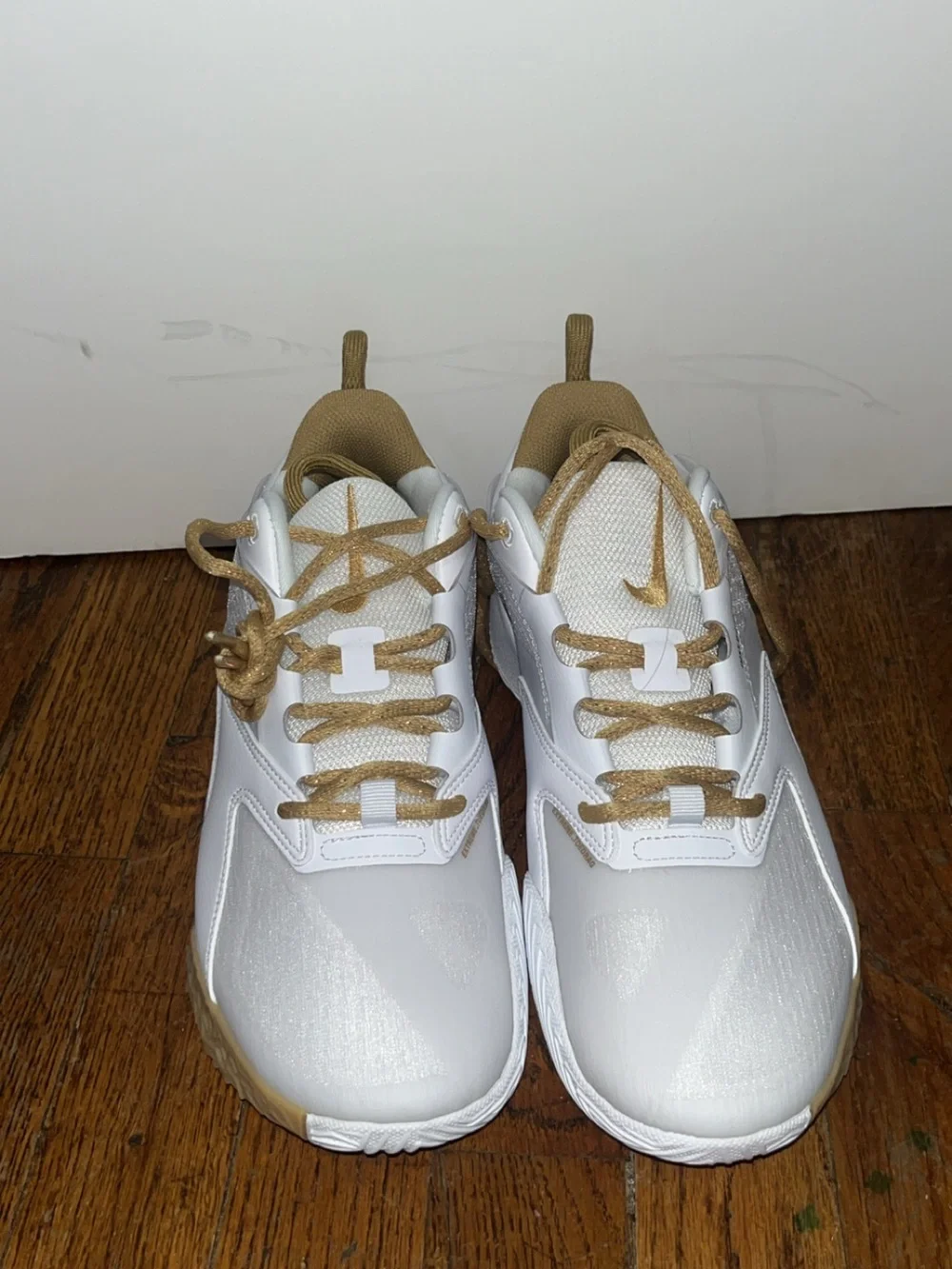 Nike White and Tan Athletic Sneakers